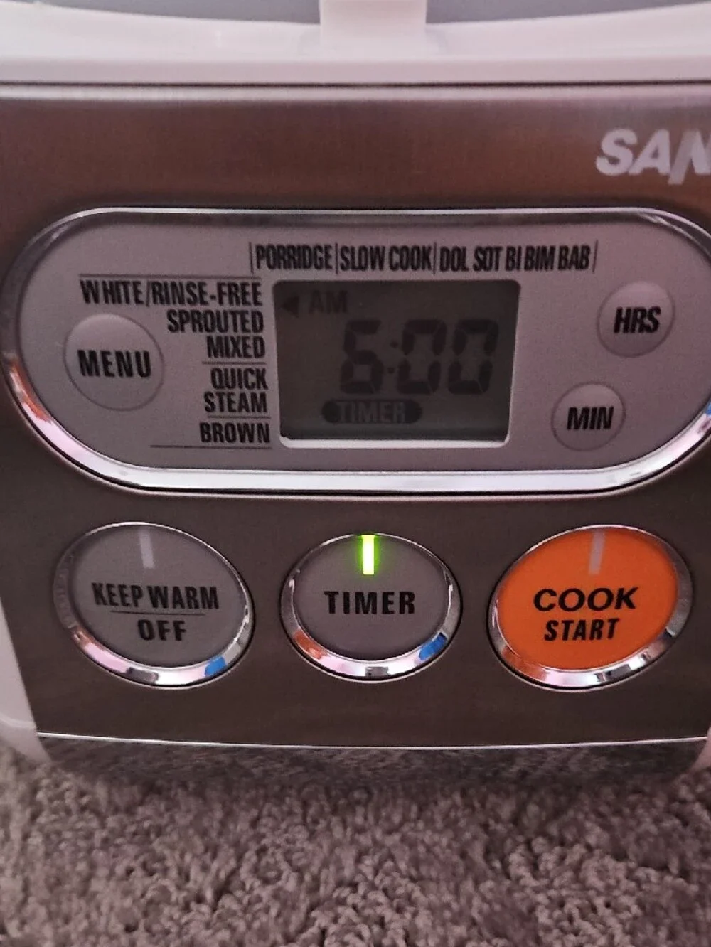 Sanyo - Micom Rice Cooker & Steamer - Off White 5 CUP ECJ-F50S